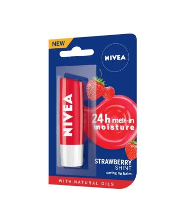 Nivea Lip Care Fruity Shine Strawberry 4.8g - Moisturizing Lip Balm for Soft, Smooth Lips - Buy Online on SooperMarket.com