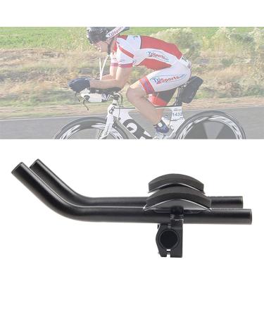 DRCKHROS Aero Bars,Bicycle Bike Armrest Handlebars TT Rest Bar Aluminum Alloy Black for Mountain Road Bicycle Bike Racing Handlebars