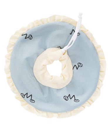 Small Pet Elizabeth Collar Protective Recovery Circle Soft Nursing Ring for Guinea Pig Rabbit Sugar Glider Blue L