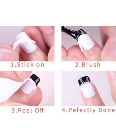 24-Sheet French Nail Sticker Self-adhesive Manicure Line Sticker for Nail Art Salon Home French Tip Guides Stickers D cor Nail Art Accessories - Buy Online on SooperMarket.com