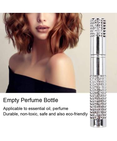 Verdant Touch Perfume Bottle 5ml Empty Perfume Spray Bottle Refillable Essential Oil Travel Atomizer Silver Metal Perfume Dispenser - Buy Online on SooperMarket.com