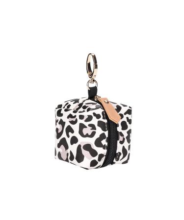 Jingling Schnuller Beutel waterproof PU pacifier band pacifier holder baby pacifier storage for pacifier pacifier bite ring leopard