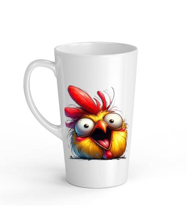 White Ceramic Kids Chicken Mug - Large 483 ml Perfect for Hot Chocolate or Milk Fun and Easy to Use