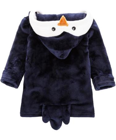 Buy CuteOn Unisex Baby Kids Cartoon Animal Penguin Flannel Hooded Bathrobe Pajamas - Soft Sleepwear for Kids - Buy Online on SooperMarket.com