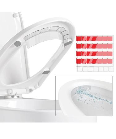 4PCS Toilet Seat Splash Guard,Potty Training Pee Splash Guard for Boys,Urine Deflector with Superglue,Prevents Kids and Adults from Peeing Splash--Upgrade Super Stickiness (4pcs) Transparent
