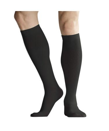 +MD 6 Pairs Compression Socks for Women & Men Circulation 8-15mmHg Knee High Support Socks for Running,Athletic BLK10-13 10-13 Black (6 Pairs)