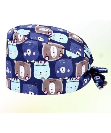 TENDYCOCO Printed Surgical Cap - Adjustable Nurse Hat for Scrubs - Buy Online on SooperMarket.com