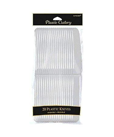 Silver Plastic Knives | Pack of 20