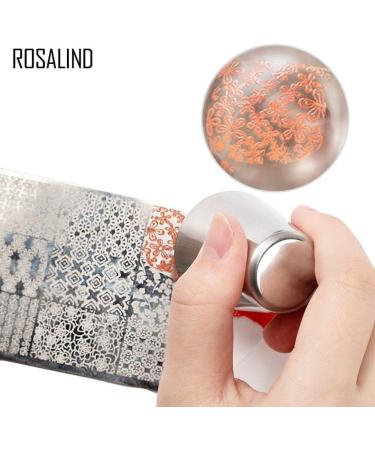 Nail Stamper DIY Nail Art Stamping Tool Nail Stamper Scraper Soft Silicone Clear Stamper Handle Shining Silicone Stamper for Stamped Nail Art(1#) - Buy Online on SooperMarket.com