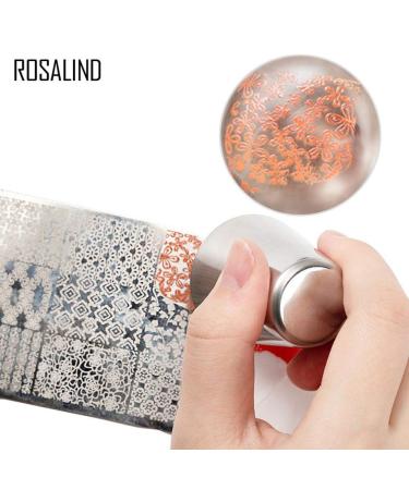 Clear Nail Stamp Heads & Scrapers Set - Soft Silicone DIY Nail Art Kit (Silver) for International Shipping - Buy Online on SooperMarket.com