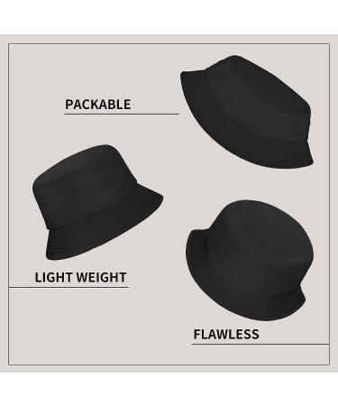 Rosoz Bucket Hat for Women Men - Summer Travel Beach Sun Hat - Unisex Black/White Outdoor Cap - Buy Online on SooperMarket.com