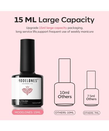 Modelones Jelly Gel Nail Polish 15ML Grey Pink Translucent Sheer Nude Colors Neutral Skin Tone Gel Polish Soak off U V LED Cured at Home Salon DIY French Manicure Nails Art Jelly Grey - Buy Online on SooperMarket.com