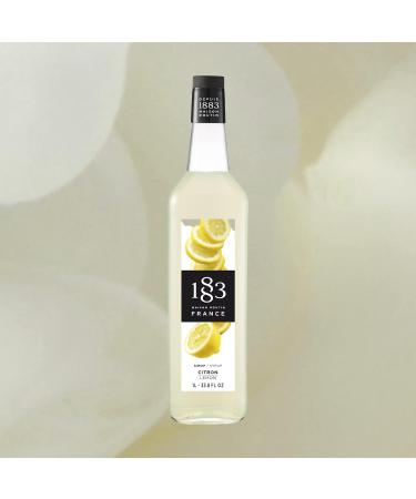 1883 Maison Routin Premium Lemon Syrup - 1L Glass Bottle for Iced Tea, Cocktails, Mocktails & Desserts - Buy Online on SooperMarket.com