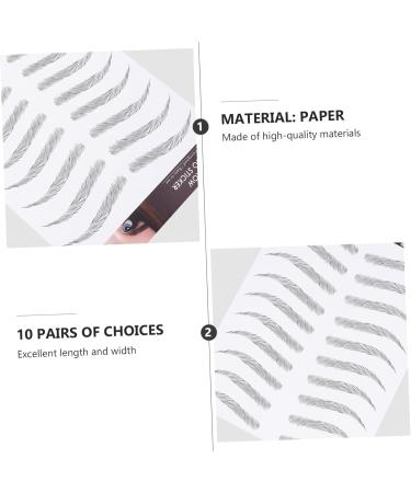 Gogogmee 12 Sheets False Eyebrows for Men Waterproof Stickers Black Sticker Fake Eyebrows 21x15cm Black - Buy Online on SooperMarket.com