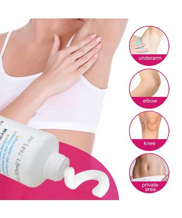 Kojic Acid Skin Whitening Cream for Intimate Areas | Dark Spot Corrector & Bleaching Cream for Body Underarms Knees Elbows | 1.7oz Collagen Milk Formula - Buy Online on SooperMarket.com