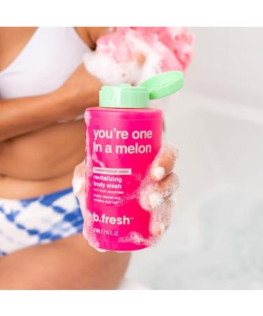 Buy b.fresh Exfoliating Body Wash - You re One In A Melon Shower Gel for Men & Women | Revitalizing 16 Fl Oz with Fruit Enzymes | International Shipping - Buy Online on SooperMarket.com