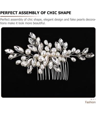 ifundom Bride Hair Comb Lightweight Metal Bride Hair Comb Sparkling Hair Piece Wedding Party Hair Accessory - Buy Online on SooperMarket.com