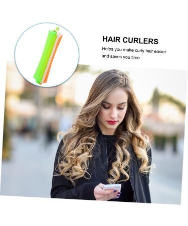 NOLITOY 8set 80pcs Curling Iron Hair Rollers Curling Wand Fashionable Hair Curler Two-color Rubber Band - Buy Online on SooperMarket.com