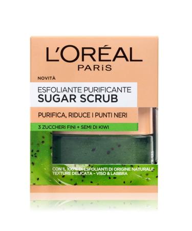 L'Or al Paris Scrub face and Lippe Sugar Scrub cleaning peeling with fine sugar crystals and kiwi seeds 50 ml 1 pack of 273 g