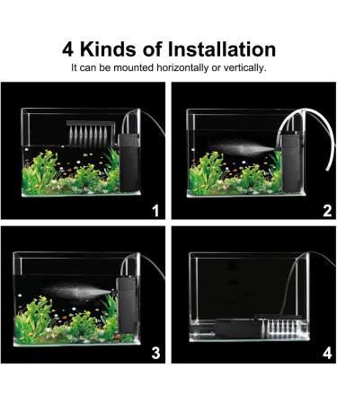 Flintronic 8W Adjustable Aquarium Filter & Pump - 600L/H for 80L Aquariums | Oxygen Pump with Brush - Buy Online on SooperMarket.com