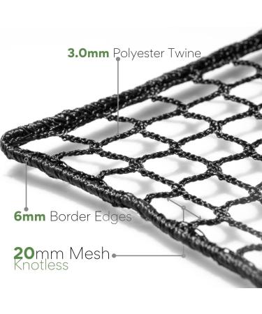 Golf Netting Material - High Impact 10'x10' Black Hitting Net for Backyard Sports - Durable Sport Barrier Net with 20mm Mesh - Buy Online on SooperMarket.com