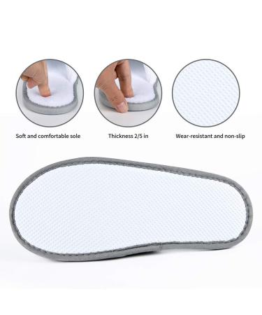 Spa Slippers Closed Toe - 12 Pairs Disposable Hotel Indoor Fluffy Coral Fleece - White 12 Pair Pack - Buy Online on SooperMarket.com