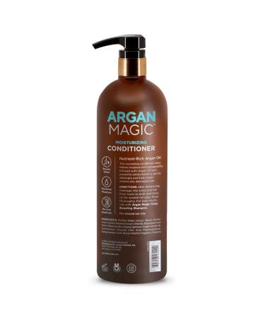 Argan Magic Moisturizing Conditioner - Repair Dry & Damaged Hair | Hydrating & Detangling Formula | Made in USA | Paraben & Cruelty Free - 32oz - Buy Online on SooperMarket.com