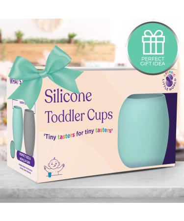 Sperric Silicone Mini Cups for Toddlers - 2 Pack, 4.5 oz - Light Blue/Cool Gray - Buy Online on SooperMarket.com