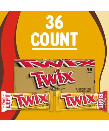 Twix Caramel Chocolate Cookie Candy Bar 36 ct - Full Size Pack of 1 - Buy Online on SooperMarket.com