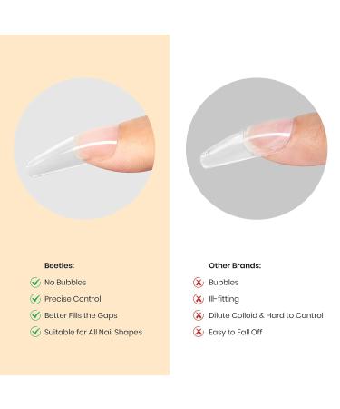 Beetles 15g Solid Nail Glue Gel for False Nail Tips | Strong Adhesive for Press-On Acrylic Nails | UV Light Cured Hard Gel for Nail Art - Buy Online on SooperMarket.com