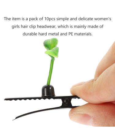 KALLORY 10pcs Bean Sprout Hair Clips - Cute Green Pea Barrettes for Girls - Buy Online on SooperMarket.com