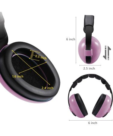 GUKOY Baby Ear Protection Headphones | Noise Cancelling Ear Defenders for Ages 0-3 Years | Infant Hearing Protection Earmuffs in Pink - Buy Online on SooperMarket.com