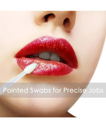 800 Cotton Swabs - Double Tip Pointed Shape with Paper Stick 4 Packs of 200 | Perfect for Makeup Cleaning & Crafts - Buy Online on SooperMarket.com