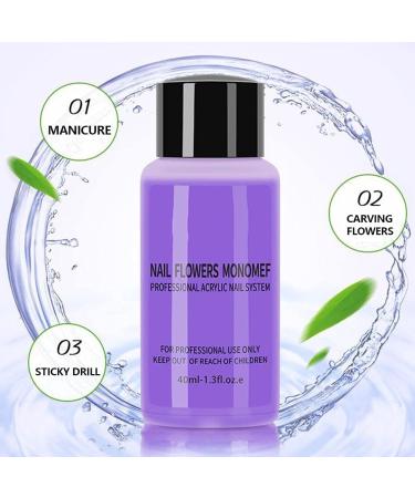 Acrylic Nail Liquid Monomer Professional Acrylic Nail System Nail Monomer Liquid Extension Non-yellowing Manicure Crystal Powder Carving Fluid 40ml - Buy Online on SooperMarket.com