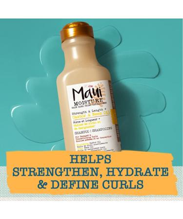 Maui Moisture Strength & Length + Castor & Neem Oil Shampoo Curly Hair Product for Dry Damaged Hair 13 Fl Oz - Buy Online on SooperMarket.com