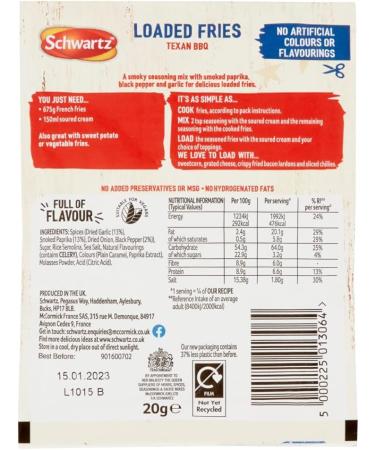 Schwartz Loaded Fries Texan BBQ Seasoning - 20g - Buy Online on SooperMarket.com