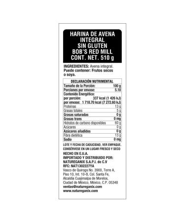 Bob's Red Mill Gluten Free Oat Flour - Whole Grain, 22 oz (623 g) - Buy Online on SooperMarket.com