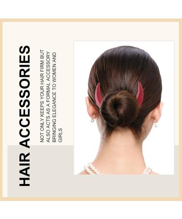 WEBEEDY 3-Color Hand Carved Crescent Moon Hair Fork for Women Wood Moon Hairpin Barrette Hair Stick Hair Comb Thick Hair Styling Accessories (Red Black Log Color) - Buy Online on SooperMarket.com