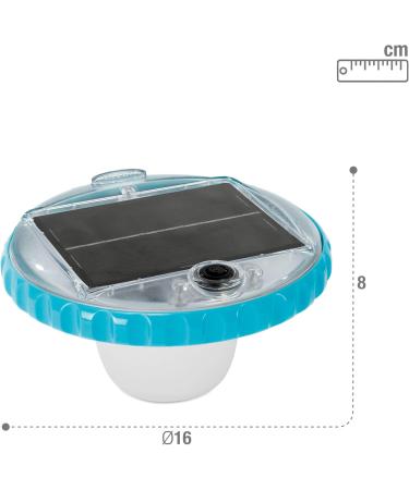 Intex Solar Powered LED Floating Pool Light - Eco-Friendly Solar Buoy with 2 Lighting Modes - 28695 - White Single for International Shipping - Buy Online on SooperMarket.com