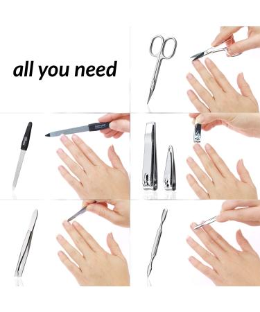 Premium Solingen Manicure Set - 6-Piece Art Leather Case Polished Steel | Marqus for Men & Women - Buy Online on SooperMarket.com