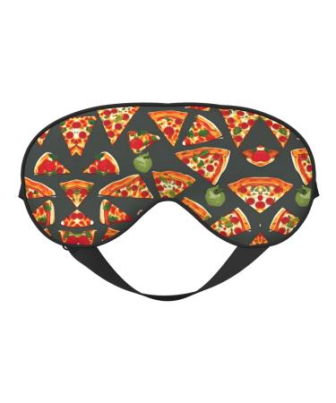 SSIMOO Pizza Pattern Soft Sleep Eye Mask Female Breathable Eye Patch Perfect for Travel and Relaxation Black