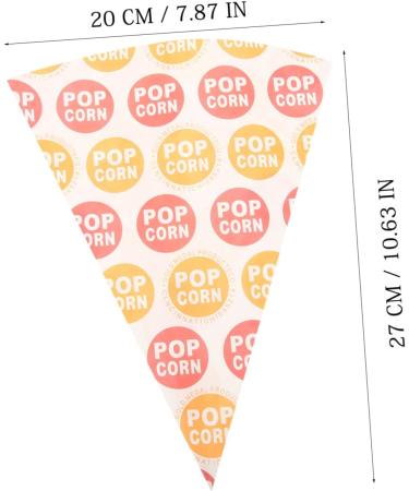 Didiseaon 250 Pcs Popcorn Bag Cardboard Popcorn Pink Candy Cotton Candy Cones Gift Bags Halloween Cone Bags Kids Snack Bag Popcorn Cone Bags Mini Candy Glass Child Paper Packing Bag - Buy Online on SooperMarket.com