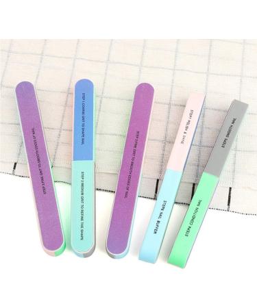 Colorful Multiple Side Nail Art Manicure Pedicure Tool Sanding Sponge Files Buffer Polisher Smooth and Shiny Your Nails in All Directions Without Damaging The Nail - Buy Online on SooperMarket.com