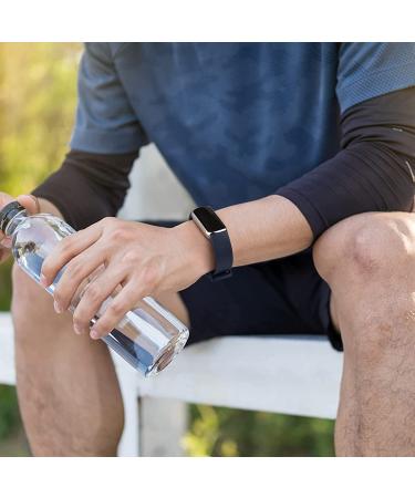 Funeng 3 Pack Silicone Bands for Fitbit Luxe - Large Black/Navy Blue/Gray - Sport Replacement Wristbands for Men and Women - Buy Online on SooperMarket.com