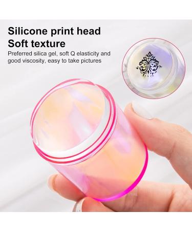 Sanwood Nail Art Stamp Set - Soft Texture & Good Elasticity - Trendy DIY Manicure Tools for Women - Pink - Buy Online on SooperMarket.com