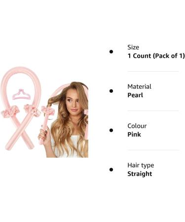 Heatless Curling Rod Headband - No Heat Wave Hair Curlers for Long & Medium Hair - Pink - Buy Online on SooperMarket.com