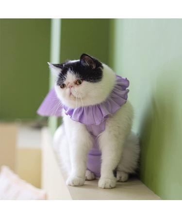 Yeapeeto Cat Recovery Suit | E-Collar Substitute for Cats | Prevent Licking Abdominal Wounds | Breathable & Warm After Surgery | Purple S - Buy Online on SooperMarket.com
