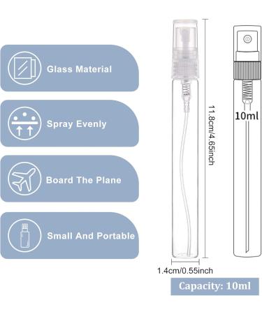 Benecreat 25 Pack 10ml Mini Fine Fog Spray Bottles - Transparent Glass Travel Atomizers for Perfume & Cosmetics - Buy Online on SooperMarket.com