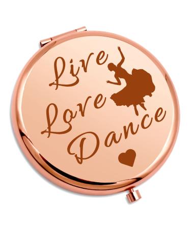 Dance Lover Gift for Women Dance Teacher Compact Makeup Mirror Dance Gift for Ballet Girl Ballerina Dancer Daughter Graduation Birthday Gift Compact Mirror Ballet Tap Jazz Modern Dance Recital Gift