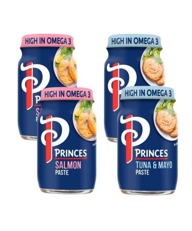Sandwich Spread Bundle Containing Princes Salmon Paste 75g x2 and Princes Tuna & Mayo Paste 75g x2 (4 Pack)